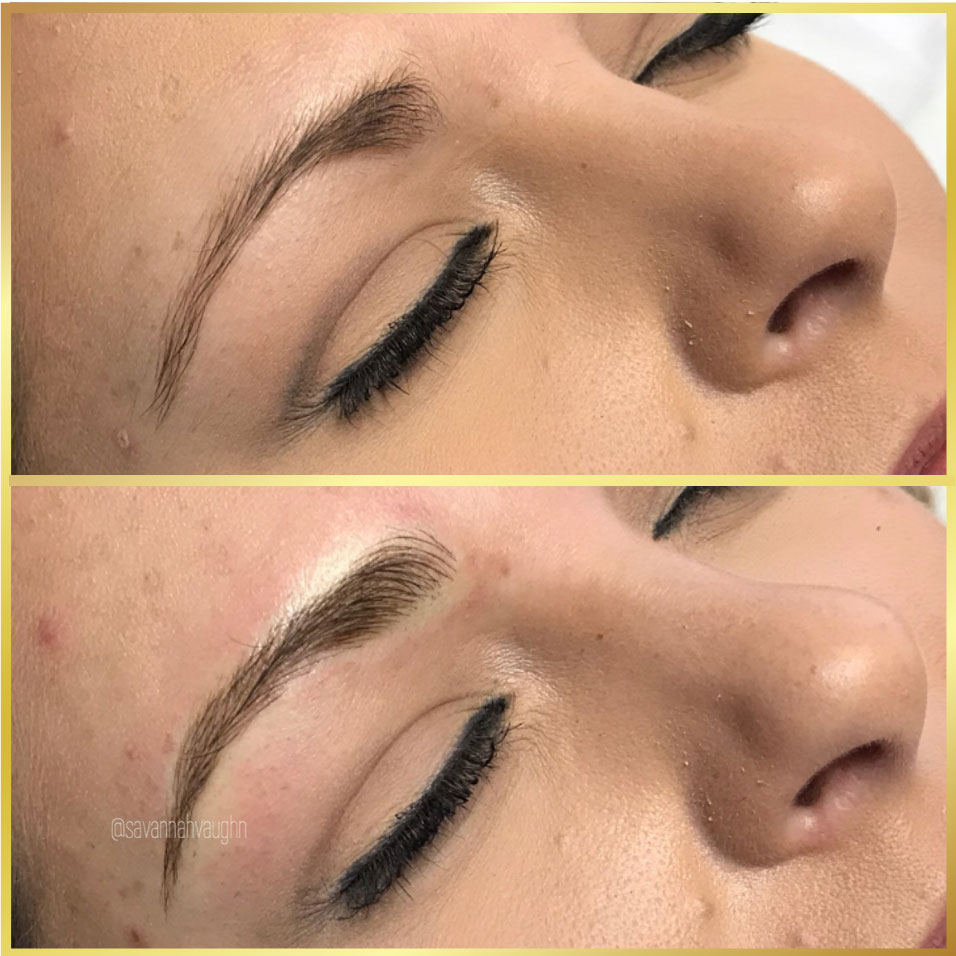 before and after microblading