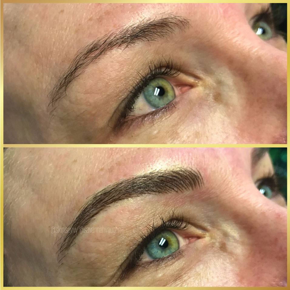 before and after microblading